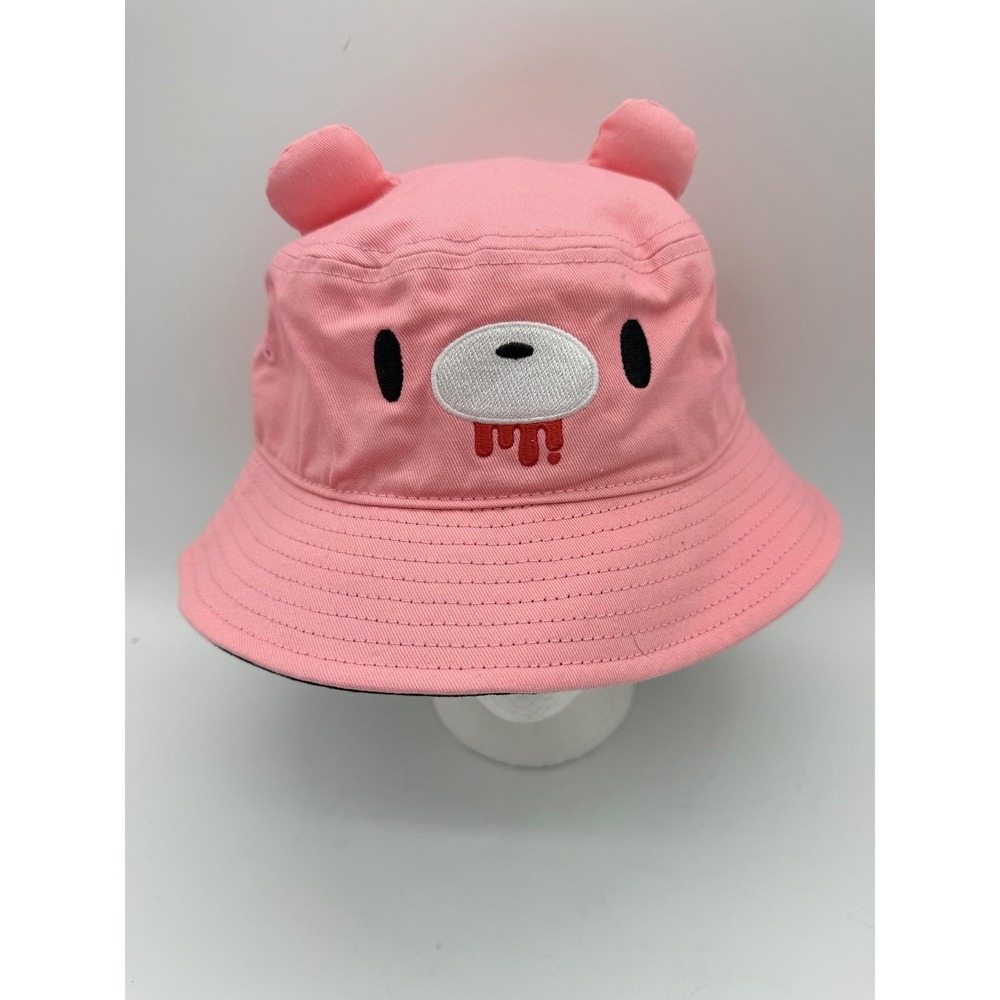 Gloomy Bear Hat Bucket Fitted Teens One Size Pink Anime Kawaii Ears Logo